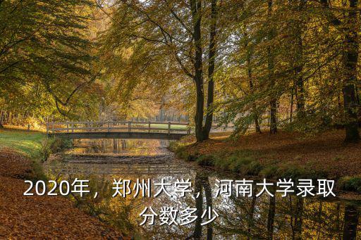 2020年，鄭州大學(xué)，河南大學(xué)錄取分?jǐn)?shù)多少