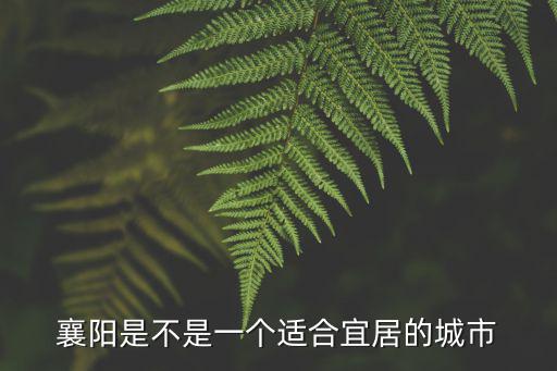 襄陽是不是一個適合宜居的城市