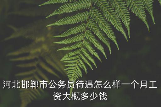 河北邯鄲市公務(wù)員待遇怎么樣一個(gè)月工資大概多少錢