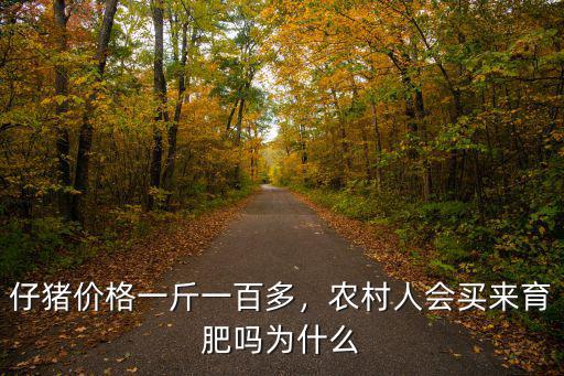 仔豬價格一斤一百多，農村人會買來育肥嗎為什么