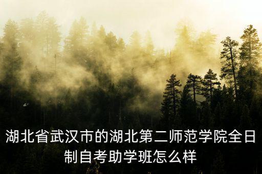 湖北省武漢市的湖北第二師范學(xué)院全日制自考助學(xué)班怎么樣
