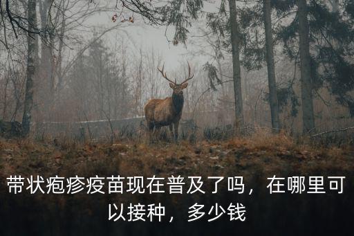 帶狀皰疹疫苗現(xiàn)在普及了嗎，在哪里可以接種，多少錢