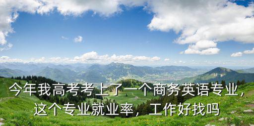 今年我高考考上了一個商務(wù)英語專業(yè)，這個專業(yè)就業(yè)率，工作好找嗎