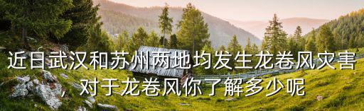 近日武漢和蘇州兩地均發(fā)生龍卷風(fēng)災(zāi)害，對(duì)于龍卷風(fēng)你了解多少呢