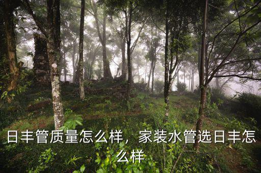 日豐管質(zhì)量怎么樣，家裝水管選日豐怎么樣