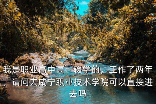 我是職業(yè)高中高一輟學(xué)的，工作了兩年，請問去咸寧職業(yè)技術(shù)學(xué)院可以直接進(jìn)去嗎