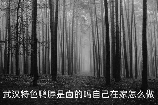 武漢特色鴨脖是鹵的嗎自己在家怎么做
