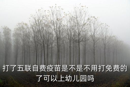 打了五聯(lián)自費疫苗是不是不用打免費的了可以上幼兒園嗎