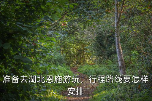 準備去湖北恩施游玩，行程路線要怎樣安排