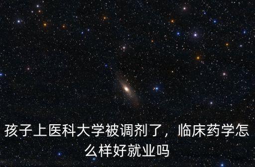 孩子上醫(yī)科大學被調劑了，臨床藥學怎么樣好就業(yè)嗎