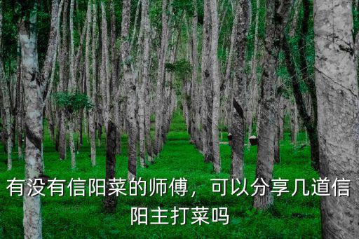 有沒有信陽菜的師傅，可以分享幾道信陽主打菜嗎