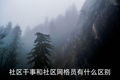 社區干事和社區網格員有什么區別