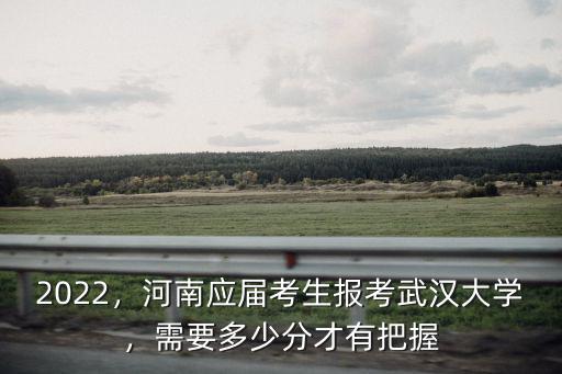 2022，河南應(yīng)屆考生報(bào)考武漢大學(xué)，需要多少分才有把握
