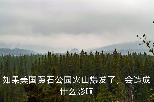 如果黃石山火山爆發(fā)會(huì)怎么樣,如果美國黃石公園火山爆發(fā)了