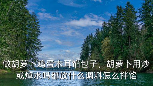 做胡蘿卜雞蛋木耳餡包子，胡蘿卜用炒或焯水嗎都放什么調料怎么拌餡