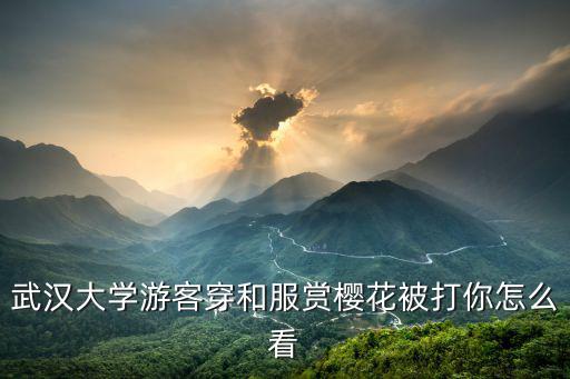 武漢大學游客穿和服賞櫻花被打你怎么看