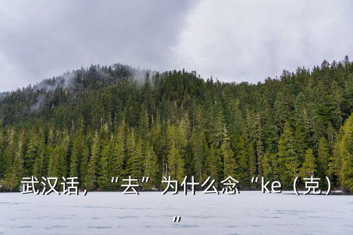 武漢話，“去”為什么念“ke（克）”