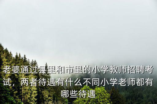 老婆通過縣里和市里的小學(xué)教師招聘考試，兩者待遇有什么不同小學(xué)老師都有哪些待遇