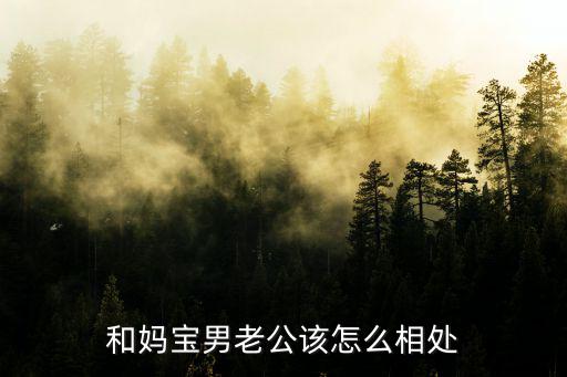 和媽寶男老公該怎么相處