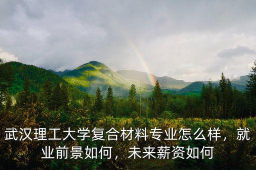武漢理工大學(xué)材料科學(xué)與工程就業(yè)怎么樣,武漢理工大學(xué)