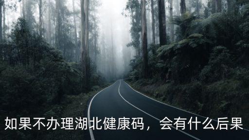 如果不辦理湖北健康碼，會有什么后果