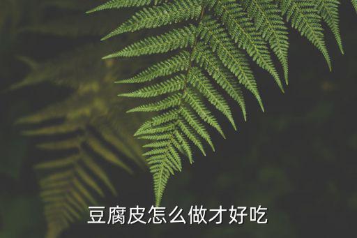 豆腐皮怎么做才好吃