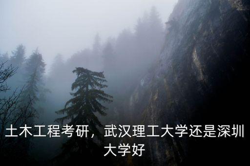 土木工程考研，武漢理工大學還是深圳大學好