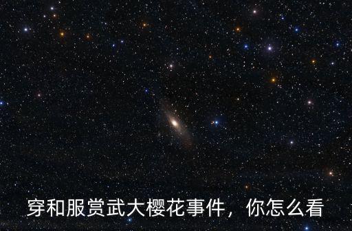 穿和服賞武大櫻花事件，你怎么看