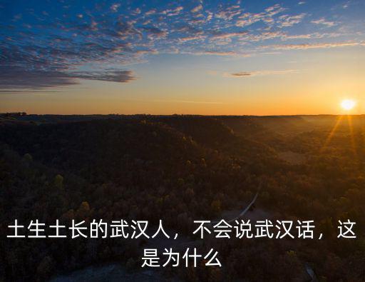 土生土長的武漢人，不會(huì)說武漢話，這是為什么