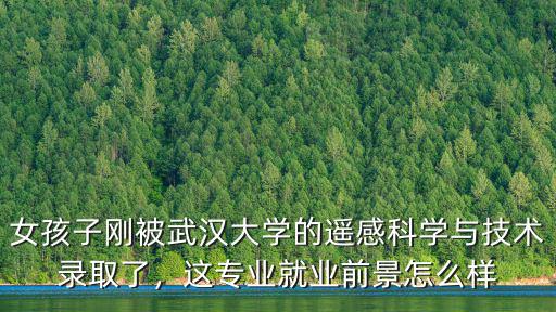 女孩子剛被武漢大學的遙感科學與技術錄取了，這專業就業前景怎么樣