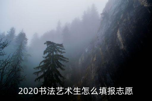 2020書法藝術生怎么填報志愿