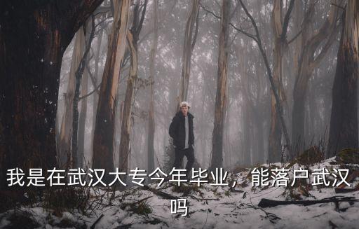 我是在武漢大專今年畢業(yè)，能落戶武漢嗎