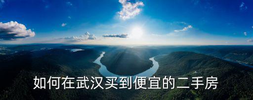 如何在武漢買到便宜的二手房