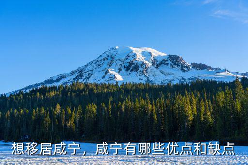 想移居咸寧，咸寧有哪些優點和缺點
