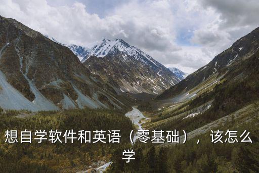 想自學(xué)軟件和英語（零基礎(chǔ)），該怎么學(xué)
