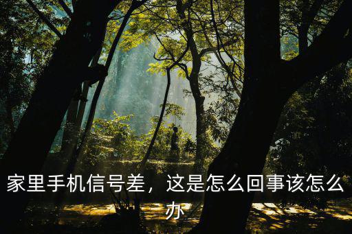 家里手機信號差，這是怎么回事該怎么辦