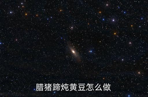 臘豬蹄燉黃豆怎么做