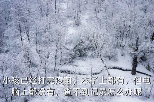 小孩已經打完疫苗，本子上都有，但電腦上都沒有，查不到記錄怎么辦呢