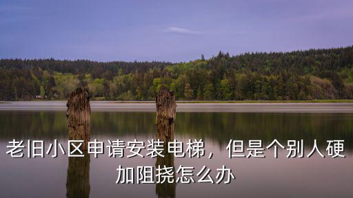老舊小區申請安裝電梯，但是個別人硬加阻撓怎么辦