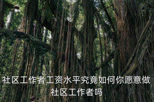 社區工作者工資水平究竟如何你愿意做社區工作者嗎