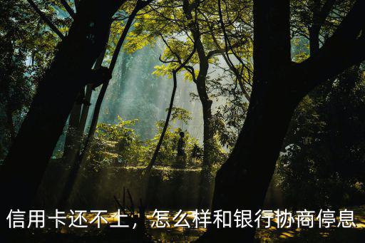 荊門信用卡還不上怎么協商還款,信用卡還不上