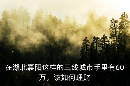 在湖北襄陽這樣的三線城市手里有60萬，該如何理財