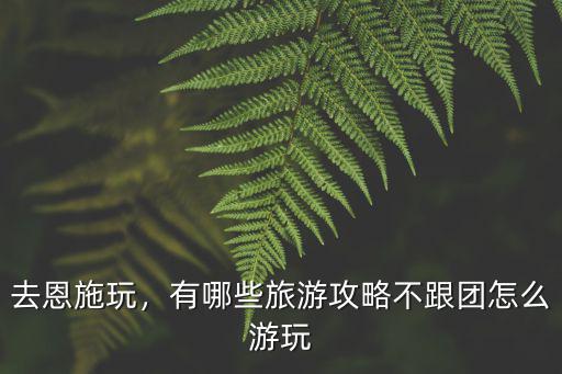 去恩施玩，有哪些旅游攻略不跟團怎么游玩