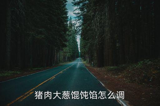豬肉大蔥餛飩餡怎么調(diào)