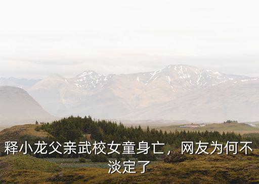 釋小龍父親武校女童身亡，網(wǎng)友為何不淡定了