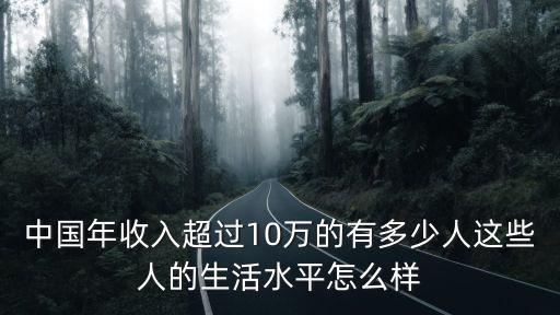 中國年收入超過10萬的有多少人這些人的生活水平怎么樣