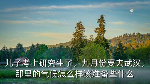 兒子考上研究生了，九月份要去武漢，那里的氣候怎么樣該準備些什么