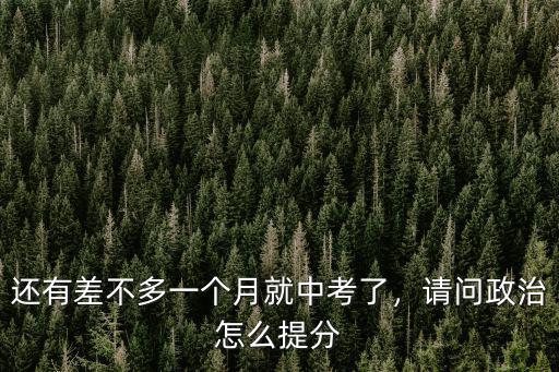還有差不多一個(gè)月就中考了，請(qǐng)問政治怎么提分