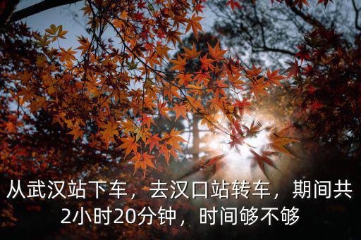 從武漢站下車，去漢口站轉車，期間共2小時20分鐘，時間夠不夠
