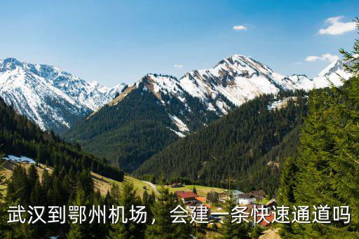 武漢到鄂州機場，會建一條快速通道嗎